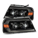 AlphaRex 04-08 Ford F150 PRO-Series Projector Headlights Chrome w/ Sequential Signal and DRL - Burkken Auto Parts