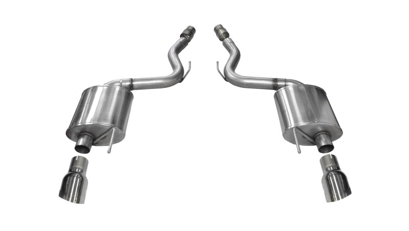 Corsa 2015-2017 Ford Mustang GT 5.0 3in Axle Back Exhaust Polish Dual Tips (Touring) - Burkken Auto Parts