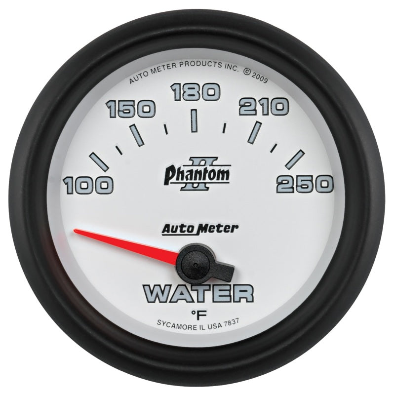 Autometer Phantom II 2-5/8in 100-250 Degrees F Electrical Water Temperature Gauge - Burkken Auto Parts