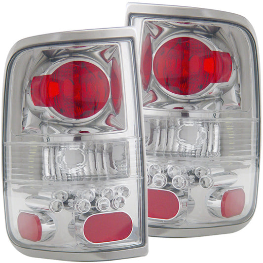 ANZO 2004-2008 Ford F-150 Taillights Chrome - Burkken Auto Parts