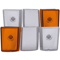 ANZO Corner Lights 1988-1993 Chevrolet C1500 Euro Corner Lights 4 Crystal Chrome / 2 Crystal Amber - Burkken Auto Parts