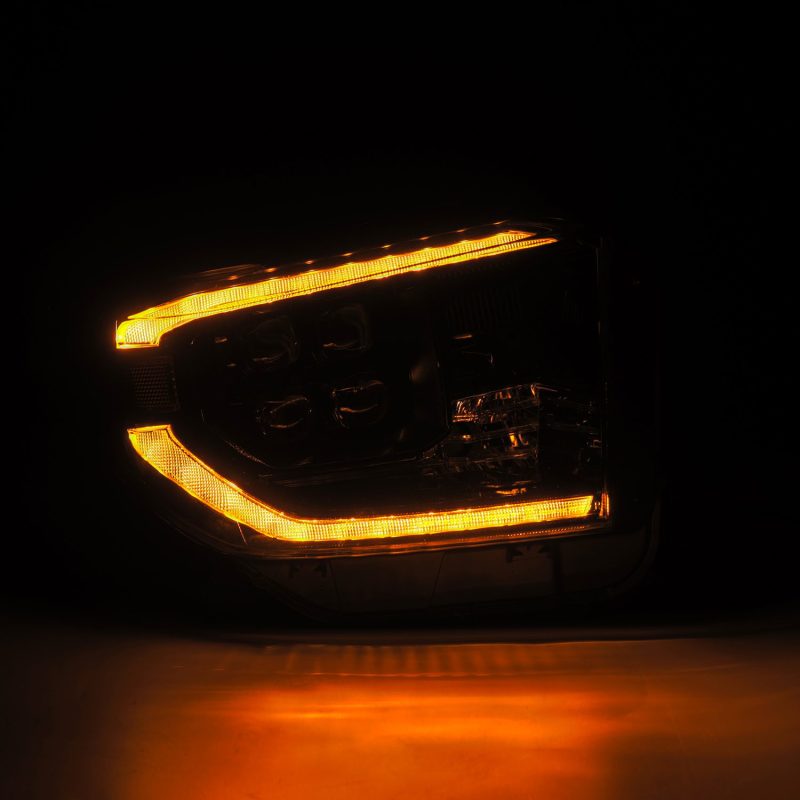 AlphaRex 14-21 Toyota Tundra NOVA-Series LED Proj Headlights Alpha-Blk w/Actv Light & Seq. Sig + DRL - Burkken Auto Parts