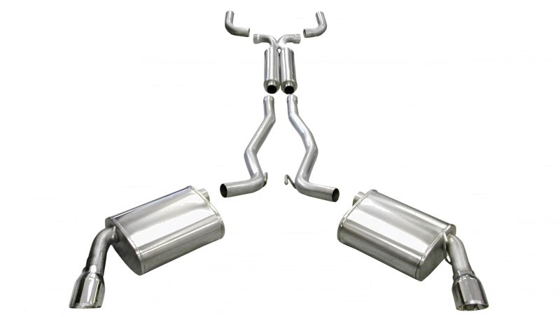Corsa 2010-2015 Chevrolet Camaro Coupe SS 6.2L V8 Auto Polished Sport Cat-Back + XO Exhaust - Burkken Auto Parts