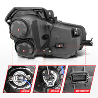 ANZO 2003-2007 Cadillac CTS Projector Headlights w/ Halo Black (CCFL) - Burkken Auto Parts