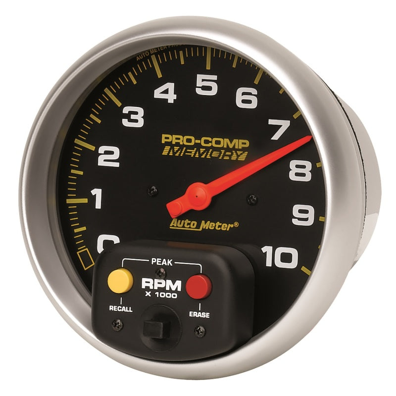Autometer Pro-Comp 5 inch 10K RPM with Peak Memory  In-Dash Tachometer - Burkken Auto Parts