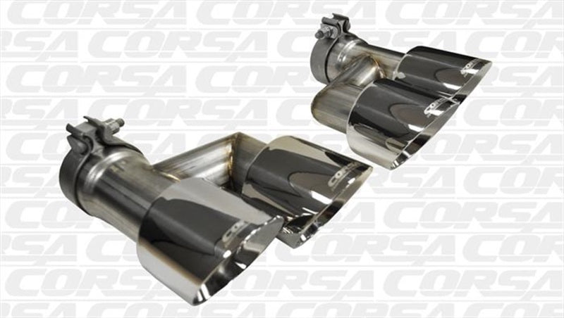 Corsa 2015-2017 Ford Mustang GT 5.0 Polish Quad Tips Kit - Burkken Auto Parts