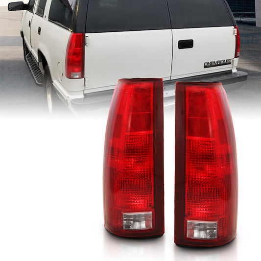 ANZO 1988-1999 Chevy C1500 Taillight Red/Clear Lens w/ Circuit Board(OE Replacement) - Burkken Auto Parts