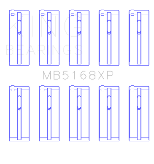 King Engine Bearings Honda H22 50mm Journal Crankshaft Main Bearing Set