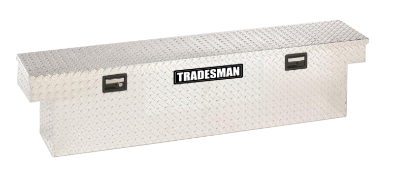 Tradesman Aluminum Single Lid Cross Bed Truck Tool Box (63in.) - Brite - Burkken Auto Parts