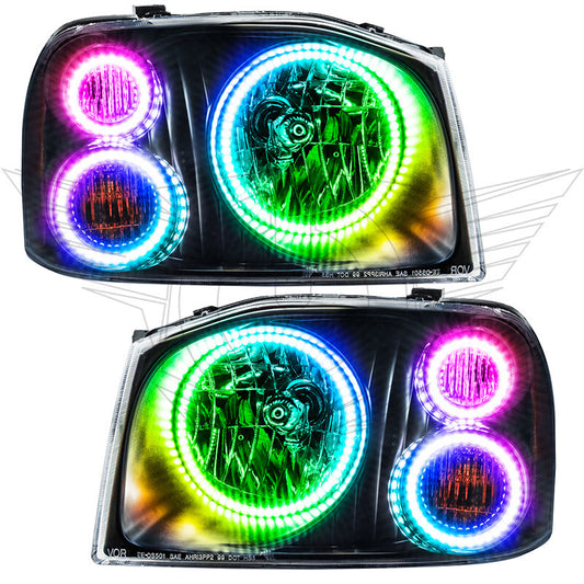 Oracle Nissan Frontier 01-04 Halo Kit - Triple - ColorSHIFT w/ Simple Controller