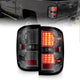 ANZO 15-19 Chevy Silverado 2500HD/3500HD (Factory Halogen Only) LED Tail Lights Smoke w/Clear Lens - Burkken Auto Parts