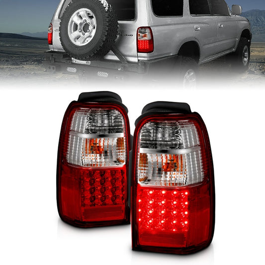 ANZO 2001-2002 Toyota 4 Runner LED Taillights Red/Clear - Burkken Auto Parts
