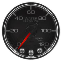 Autometer Spek-Pro Gauge Water Press 2 1/16in 120psi Stepper Motor W/Peak & Warn Blk/Chrm - Burkken Auto Parts