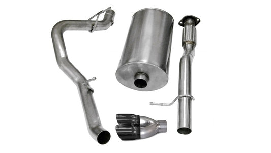 Corsa 2007-2009 Chevrolet Avalanche 6.0L V8 3in Cat-Back Single Side w Twin 4in Black Pro-SeriesTips - Burkken Auto Parts