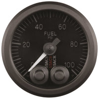 Autometer Stack Instruments Pro Control 52mm 0-100 PSI Fuel Pressure Gauge - Black (1/8in NPTF Male) - Burkken Auto Parts