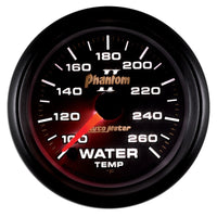 Autometer Phantom II 52mm Full Sweep Electronic 100-260 Deg F Water Temperature Gauge - Burkken Auto Parts