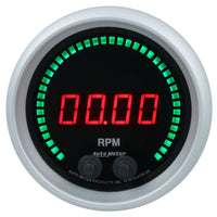 Autometer 85.7mm Black 0-16K RPM Tachometer Sport-Comp Elite Digital Gauge - Burkken Auto Parts