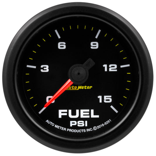 Autometer Extreme Environment 2 1/16in 15psi Fuel Pressure Gauge Stepper Motor w/ Warn - Burkken Auto Parts