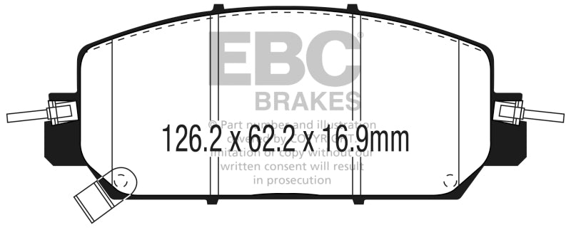 EBC 2017+ Honda Clarity Fuel Cell Greenstuff Front Brake Pads - Burkken Auto Parts