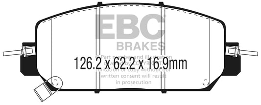 EBC 2017+ Honda Clarity Fuel Cell Greenstuff Front Brake Pads - Burkken Auto Parts