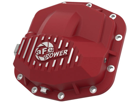 aFe Power Pro Series Front Differential Cover Red w/Machined Fins 18-19 Jeep JL (Dana M210) - Burkken Auto Parts