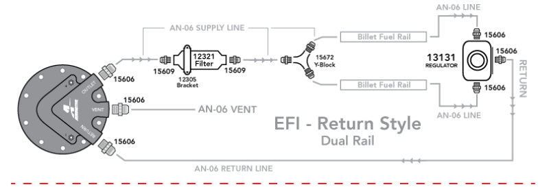 Aeromotive Phantom 340 Fuel System - Return Style w/Y-Block - Burkken Auto Parts