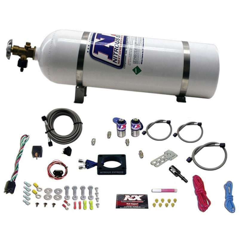 Nitrous Express 13-16 Dodge Dart 1.4L Turbo Nitrous Plate Kit (35-100HP) w/15lb Bottle - Burkken Auto Parts