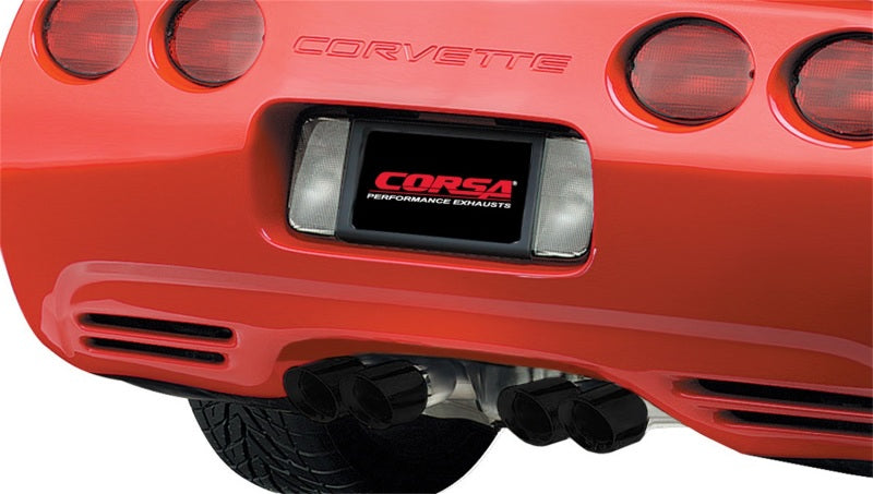 Corsa 1997-2004 Chevrolet Corvette C5 Z06 5.7L V8 Xtreme Axle-Back Exhaust w/ Black Tips - Burkken Auto Parts