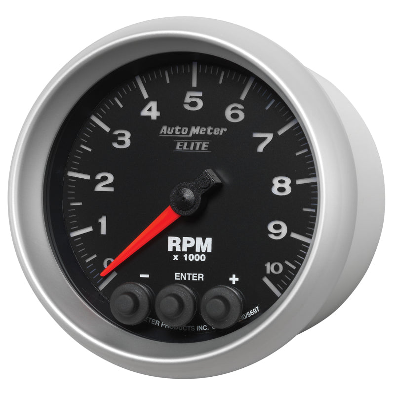 Autometer Street Progressive Shift Light 85.7mm Tachometer 0-10,000 RPM - Burkken Auto Parts