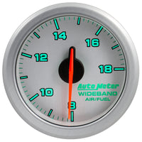 Autometer Airdrive 2-1/6in Wideband Air / Fuel Gauge 10:1-17:1 ARF Range - Silver - Burkken Auto Parts