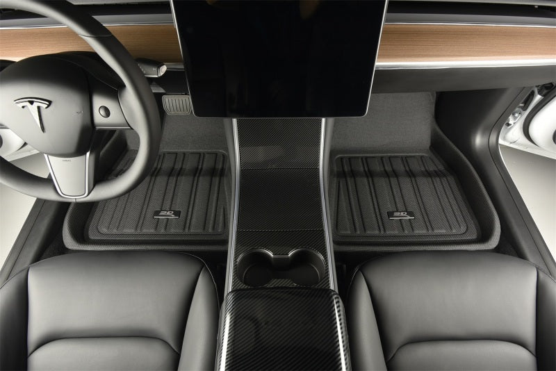 3D MAXpider 2026 Tesla Model Y Juniper Elitect 1st & 2nd Row Floormats - Black - Burkken Auto Parts