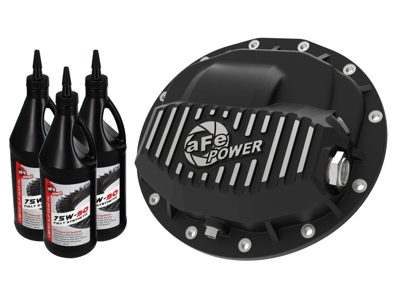 aFe Power Pro Series Front Diff Cover Black Machined & Gear Oil 13-18 Dodge Ram 2500/3500 - Burkken Auto Parts