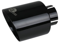 aFe Takeda 409 SS Clamp-On Exhaust Tip 2.5in. Inlet / 4.5in. Outlet / 7in. L - Black - Burkken Auto Parts
