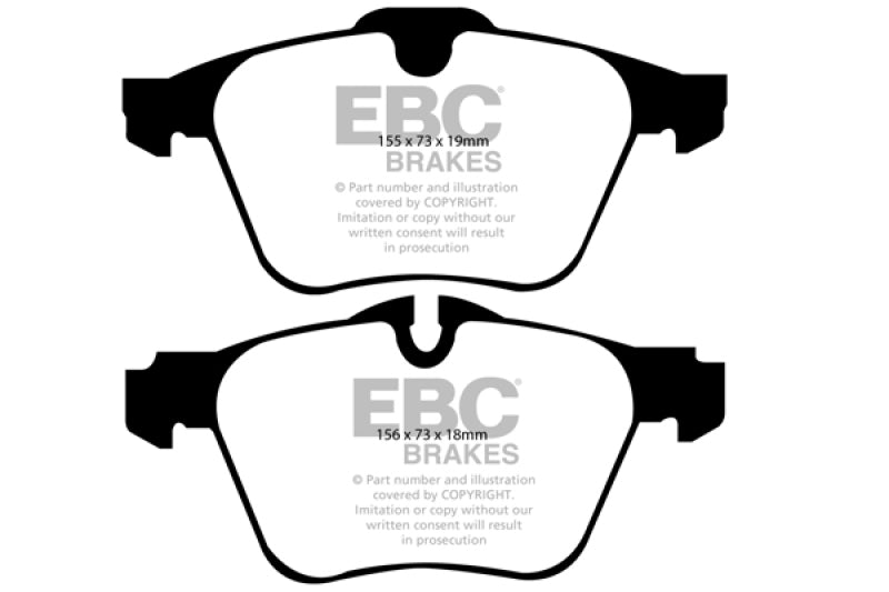 EBC 2016-2018 Volvo S60 2.0L Turbo Greenstuff Front Brake Pads - Burkken Auto Parts