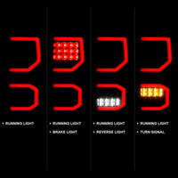 ANZO 2007-2013 Toyota Tundra LED Taillights Plank Style Black w/Smoke Lens - Burkken Auto Parts