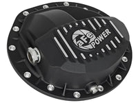 AFE Rear Differential Cover Black w/Machined Fins Nissan Titan XD 16-19 - w/Oil - Burkken Auto Parts