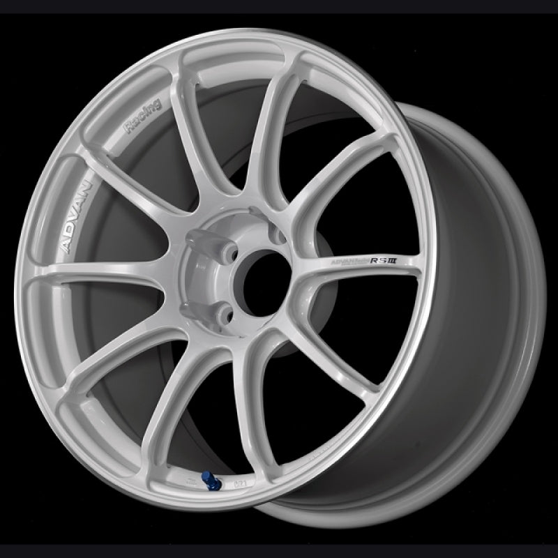 Advan RSIII 18x8.5 +47 5x100 White Metallic & Ring Wheel - Burkken Auto Parts