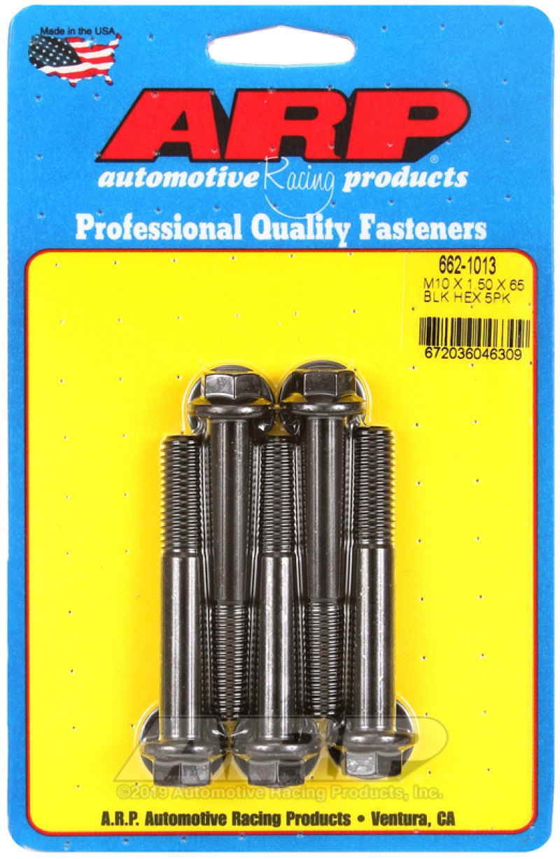 ARP M10 x 1.50 x 65 Hex Black Oxide Bolts (5/pkg) - Burkken Auto Parts