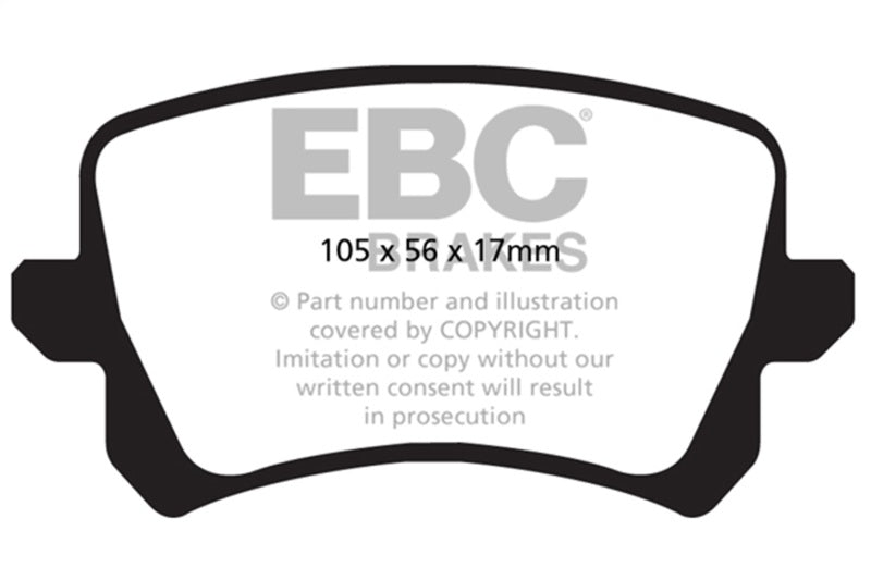 EBC 15+ Audi Q3 2.0 Turbo Greenstuff Rear Brake Pads - Burkken Auto Parts