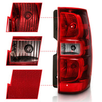 ANZO 2007-2014 Chevy Tahoe Taillight Red/Clear Lens (OE Replacement) - Burkken Auto Parts