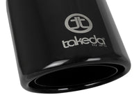 aFe Takeda 304 Stainless Steel Clamp-On Exhaust Tip 2.5in.Inlet / 4in Outlet - Black - Burkken Auto Parts