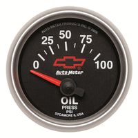 Autometer Oil Pressure 2-1/16, 0-100 PSI - Red Bowtie - Burkken Auto Parts