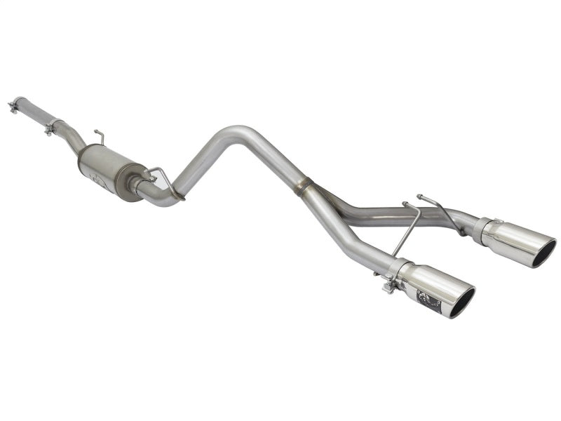 aFe Rebel Series CB 2.5in Dual Center Exit SS Exhaust w/ Polish Tip 07-15 Jeep Wrangler 3.6L/3.8L V6 - Burkken Auto Parts