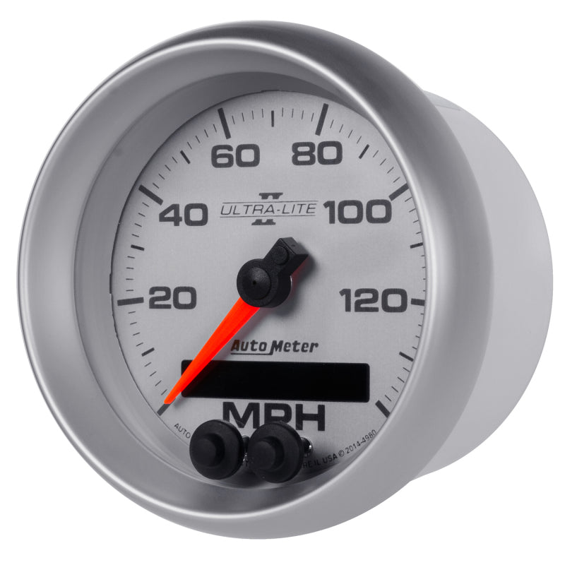 Autometer Ultra-Lite II 3-3/8in 0-140MPH In-Dash Electronic GPS Programmable Speedometer - Burkken Auto Parts