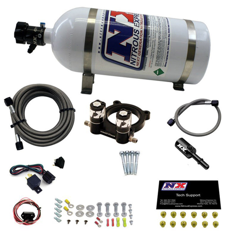 Nitrous Express Ford 2.3L Ecoboost Nitrous Plate Kit w/10lb Bottle - Burkken Auto Parts