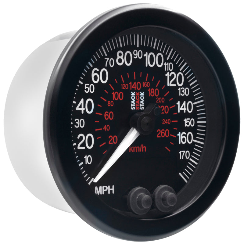 Autometer Stack Instruments 88mm 0-180 MPH 290 KM/H GPS Speedometer - Black - Burkken Auto Parts