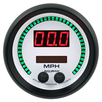 Autometer 85.7mm White Switchable 260 MPH / 260 KM/H Speedometer Phantom Elite Digital Gauge - Burkken Auto Parts