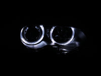 ANZO 2000-2003 BMW 3 Series E46 Projector Headlights w/ Halo Black - Burkken Auto Parts