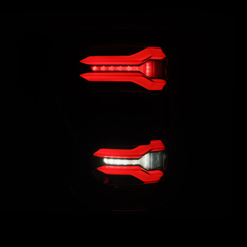 AlphaRex 21-23 Ford F-150 LUXX LED Taillights - Black w/ BLIS - Burkken Auto Parts