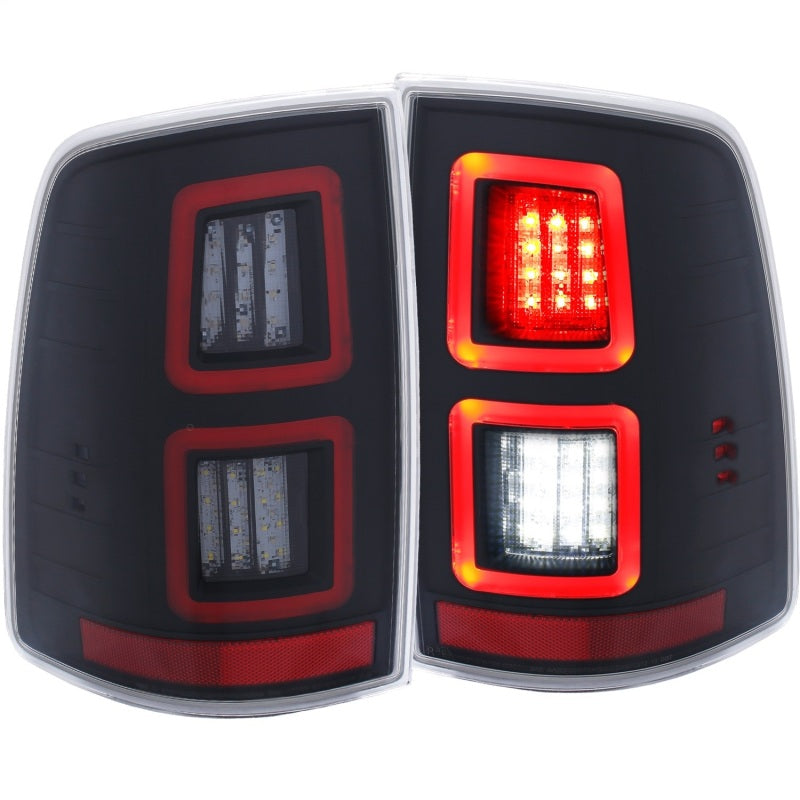 ANZO LED Black 13-17 Dodge Ram 1500/2500/3500 LED Taillights Black - Burkken Auto Parts